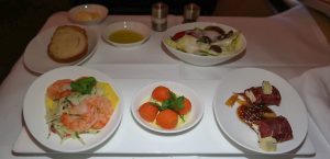 Review Lufthansa First Class Food Menu