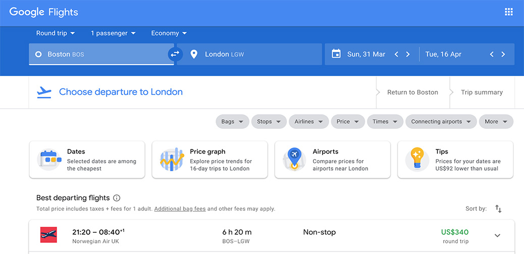 Deal Alert: US to London RT From $340!