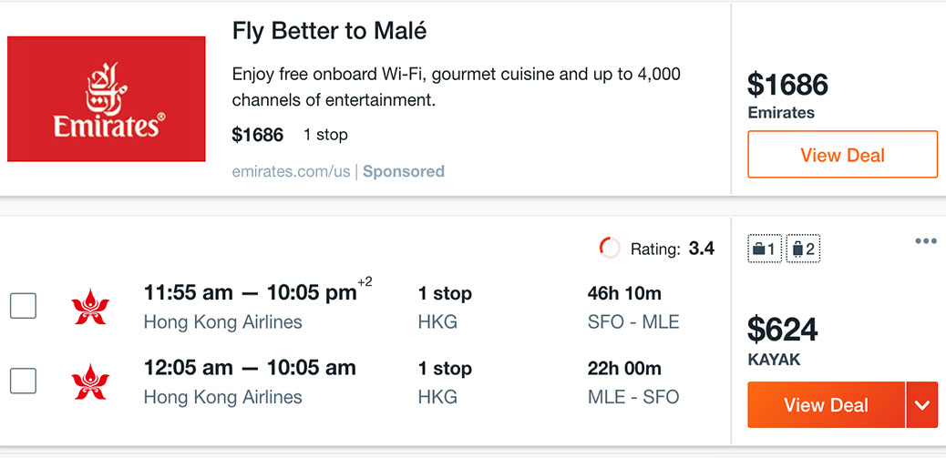 Half Price Flight To The Maldives! $624 Return