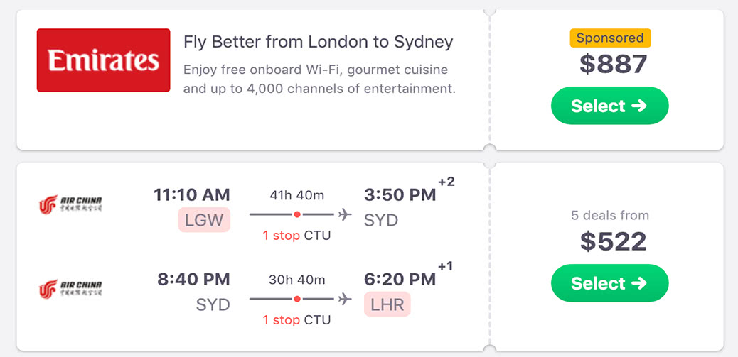 Bargain! London To Sydney And Back For Less Than 400GBP