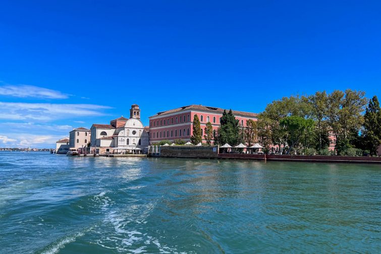 View From Shuttle Boat Leaving San Clemente Palace Kempinski Venice