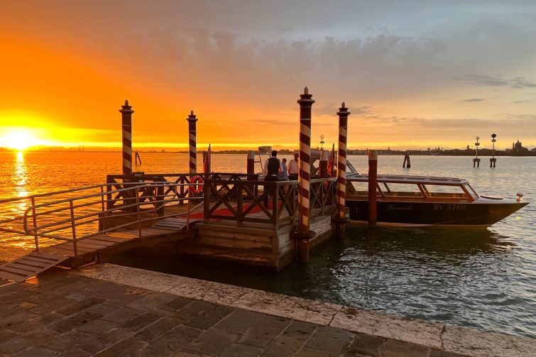 San Clemente Palace Kempinski Venice Shuttle As The Sun Sets