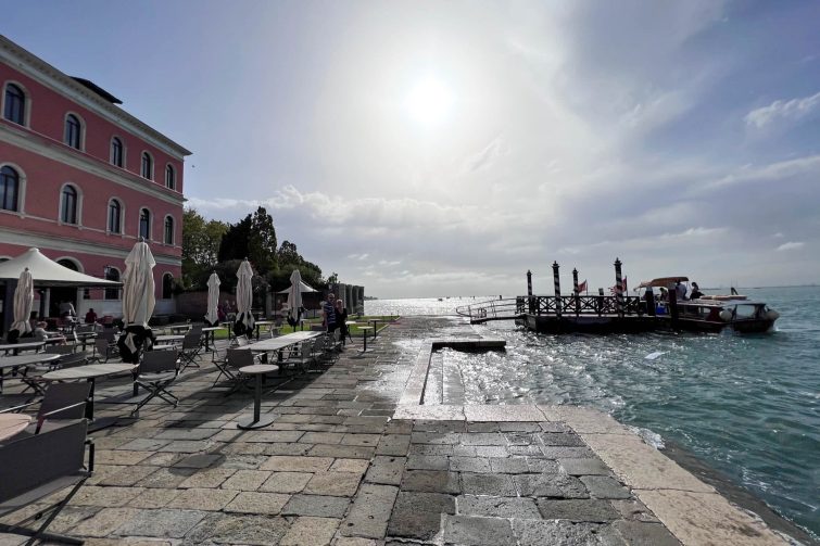 Stone Courtyard At The Entrance Of San Clemente Palace Kempinski Venice