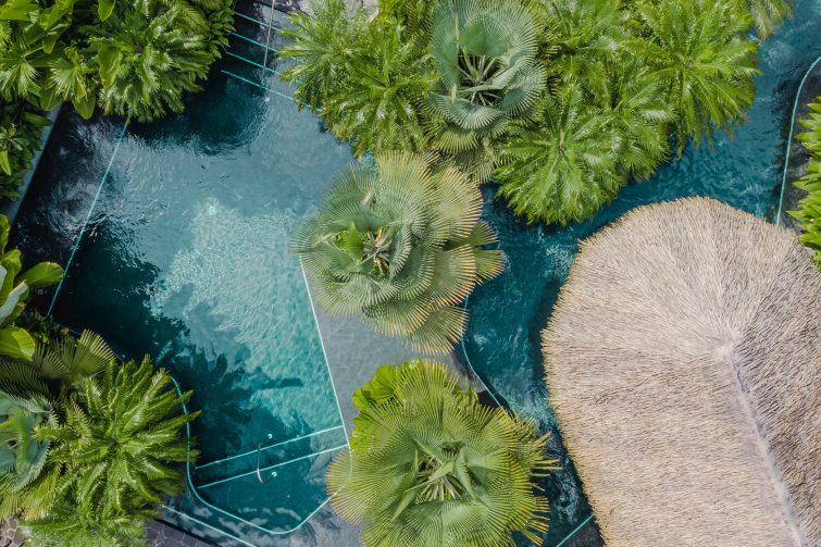 Tabacon Thermal Resort Pool From Above