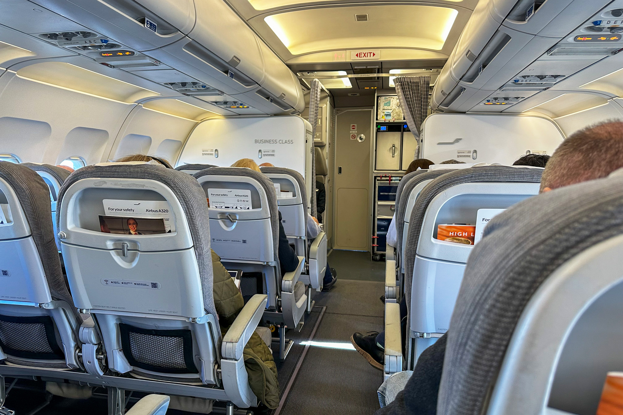 Finnair A320 plane interior