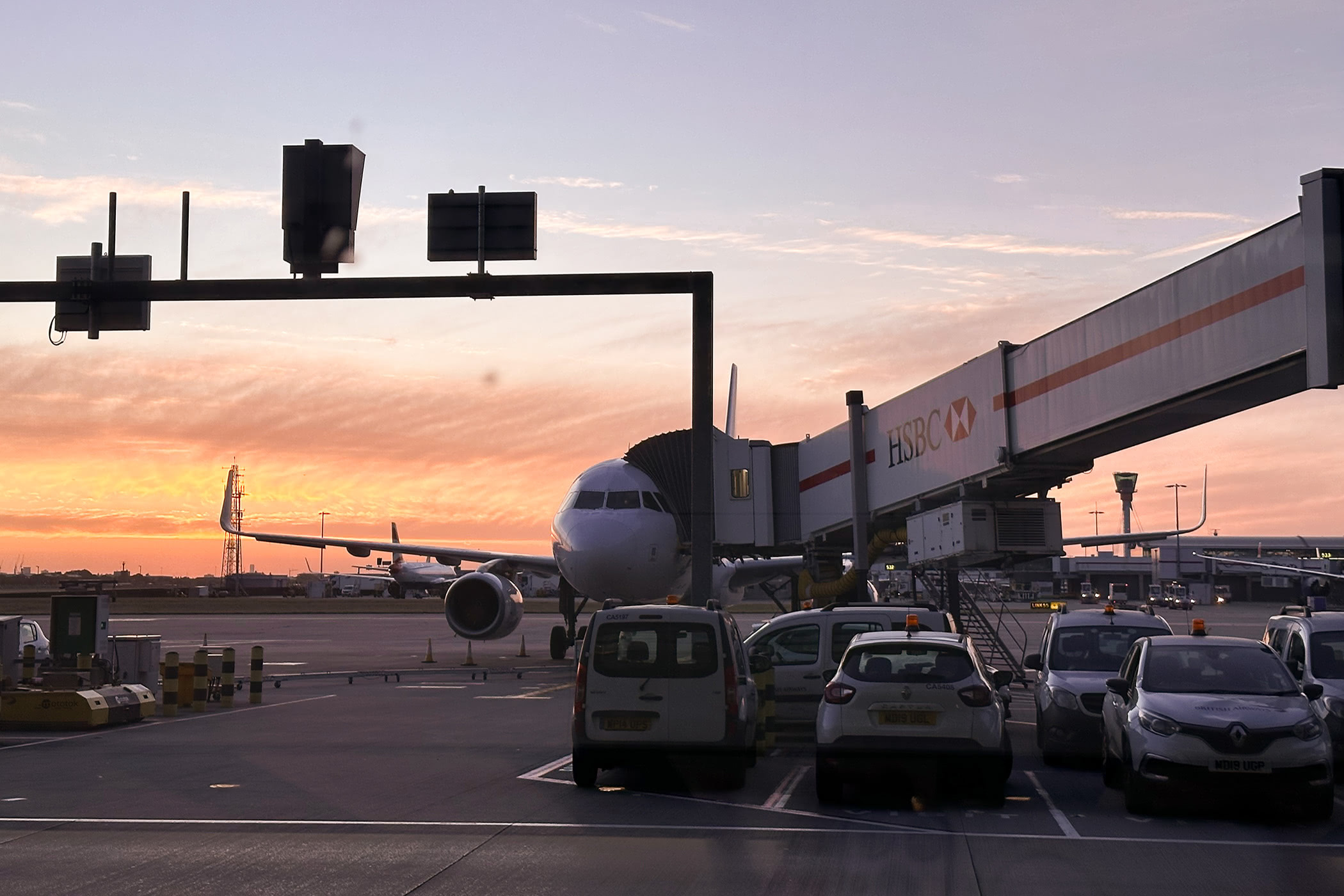 British Airways Plane At Sunrise