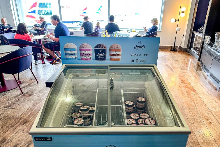 British Airways Terminal 3 Lounge Ice Cream