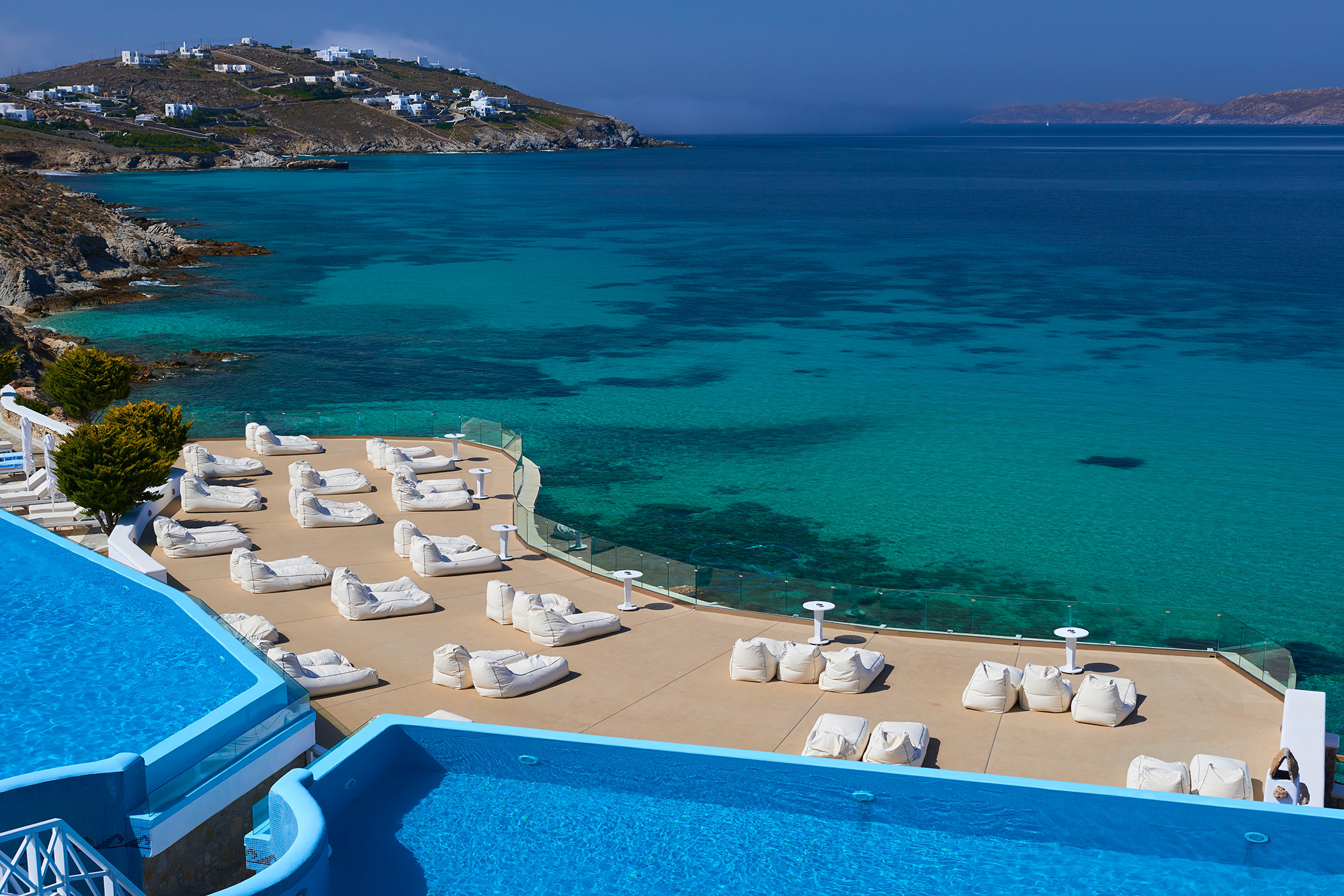 Pool Deck At Saint John Mykonos Beach Resort