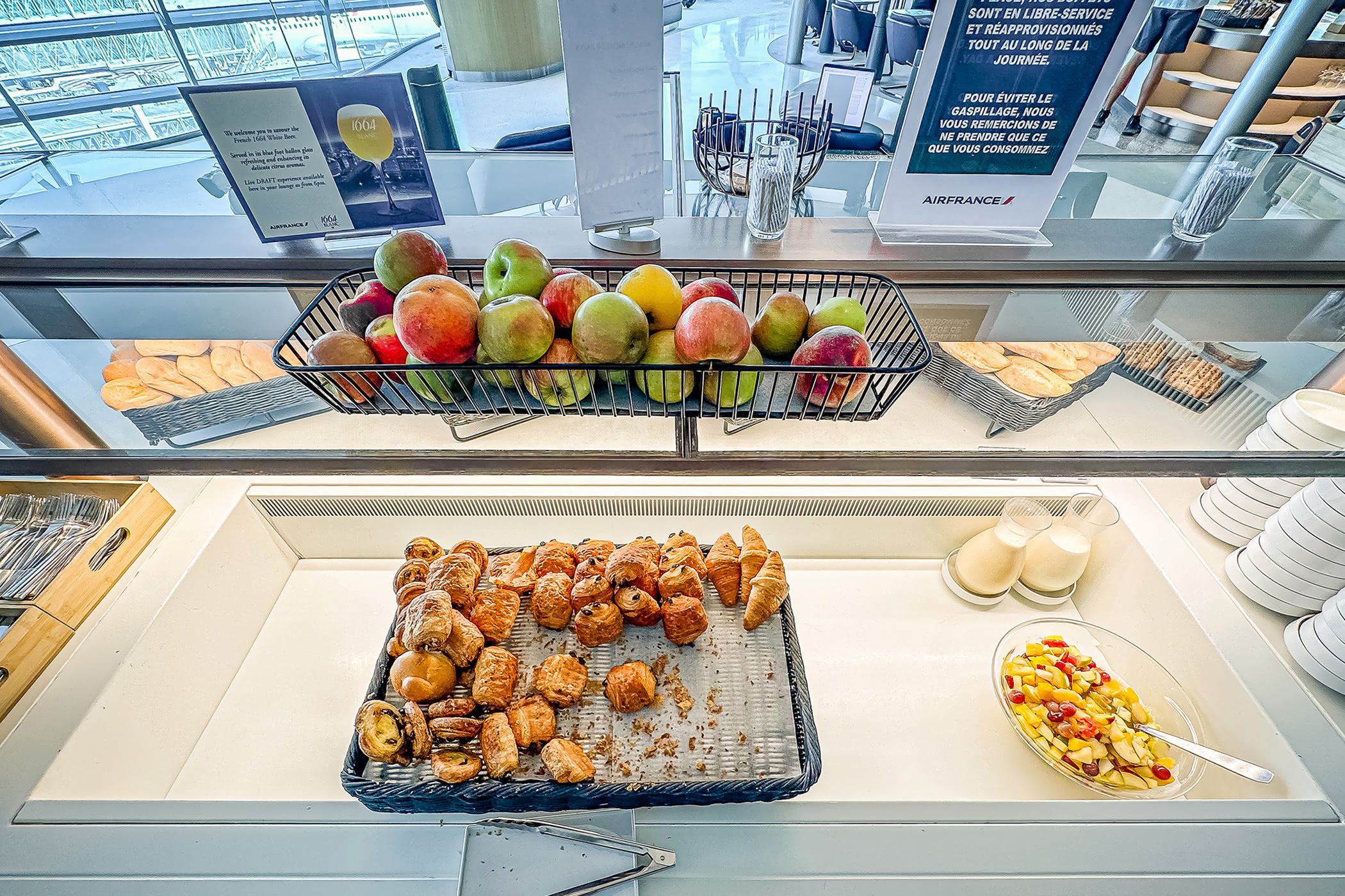 Air France Lounge Breakfast