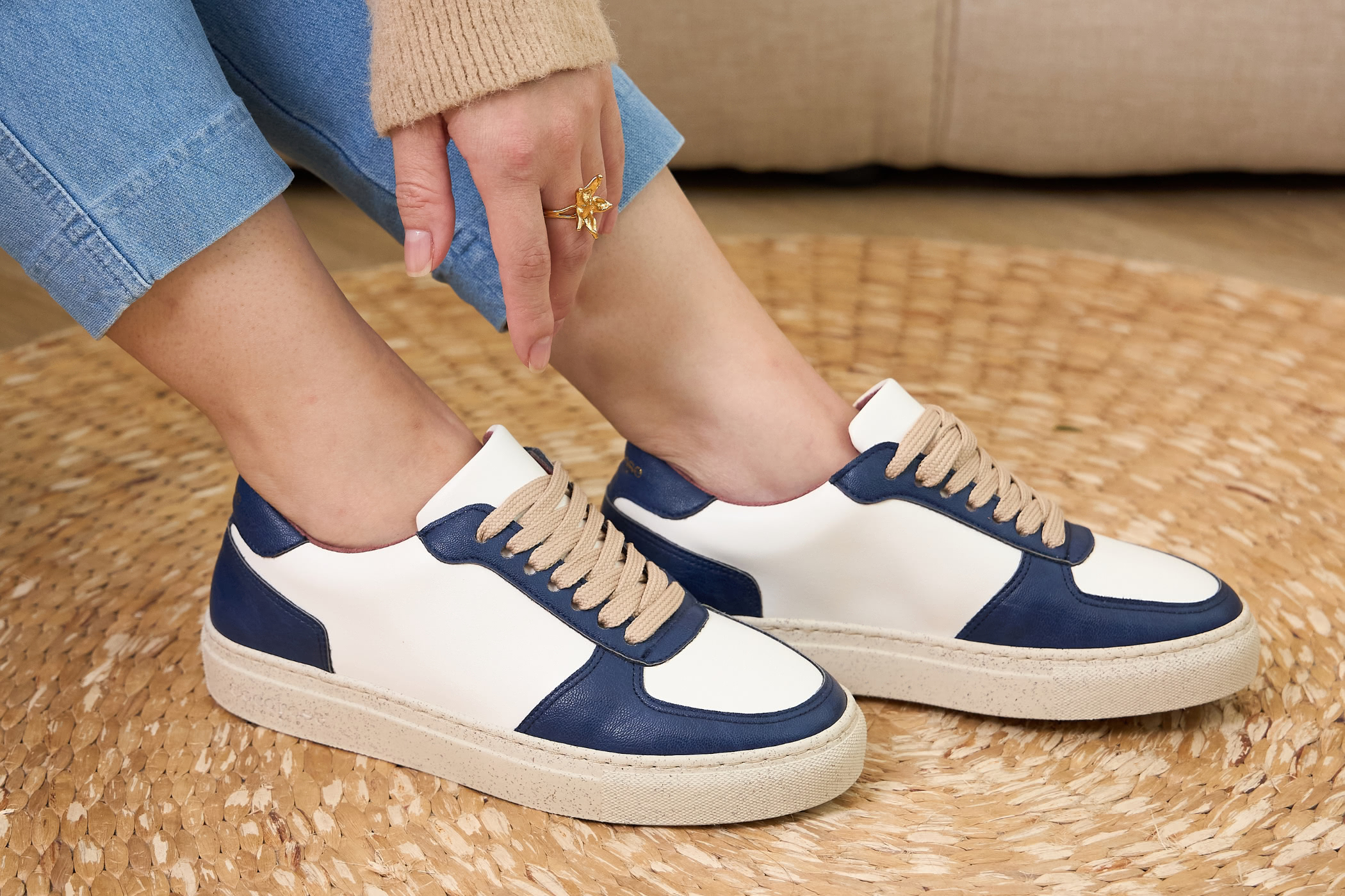 Cocorose London Vegan Navy Trainers