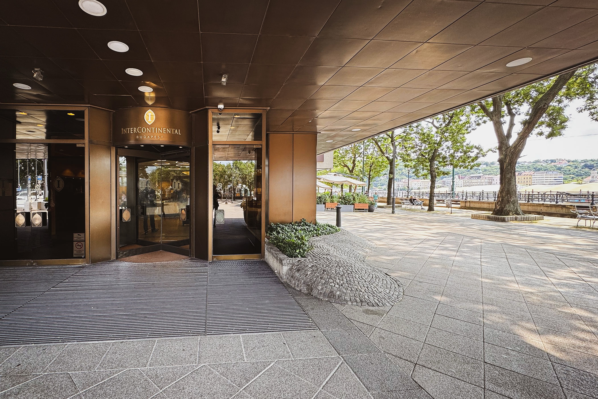 Riverside Walkway Shown at InterContinental Budapest Entrance