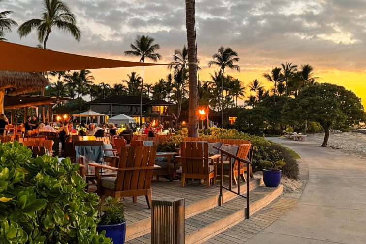 Four Seasons Hualalai Beach Dining At Sunset