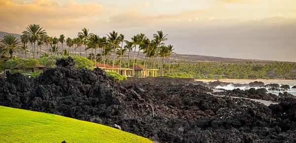 Four Seasons Hualalai Sunset Over Beach And Mountains