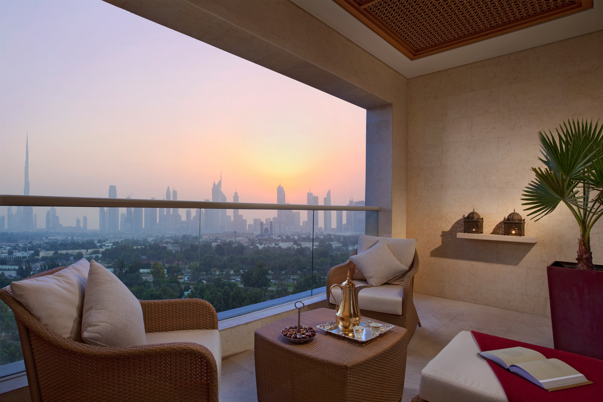 Raffles Dubai Signature Room Terrace Views