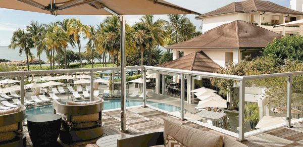 Four Seasons Oahu Seating Above Pool