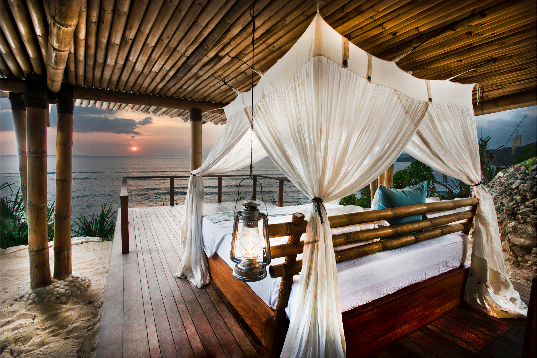 Cliff Side Bale at Sunset